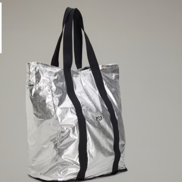 Y-3 Yohji Yamamoto x adidas Y-3 BEACH TOTE Metallic Silver & Black Streetwear - Picture 15 of 16